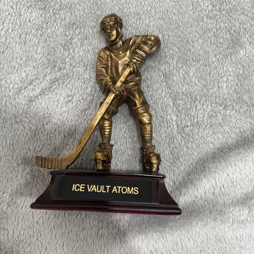 Gold Ice Hockey Player Trophy